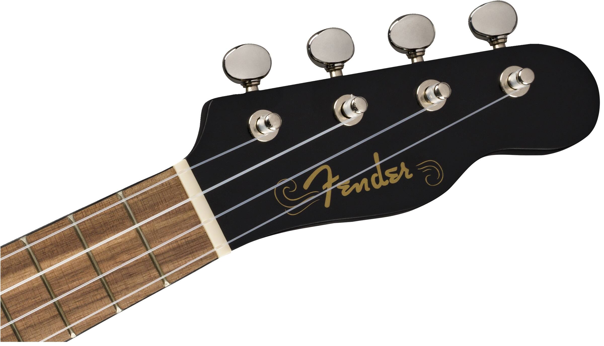 Alt View 13. Fender - Venice Soprano 4-String Ukulele - Black.