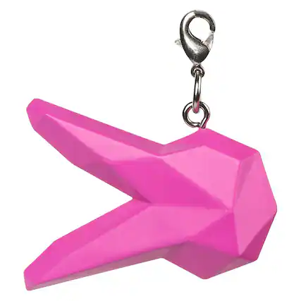 Front. JINX - Overwatch D.Va Charm 3D Keychain - Pink.