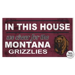 Jardine - Montana Grizzlies 11'' x 20'' Indoor/Outdoor In This House Sign - Maroon