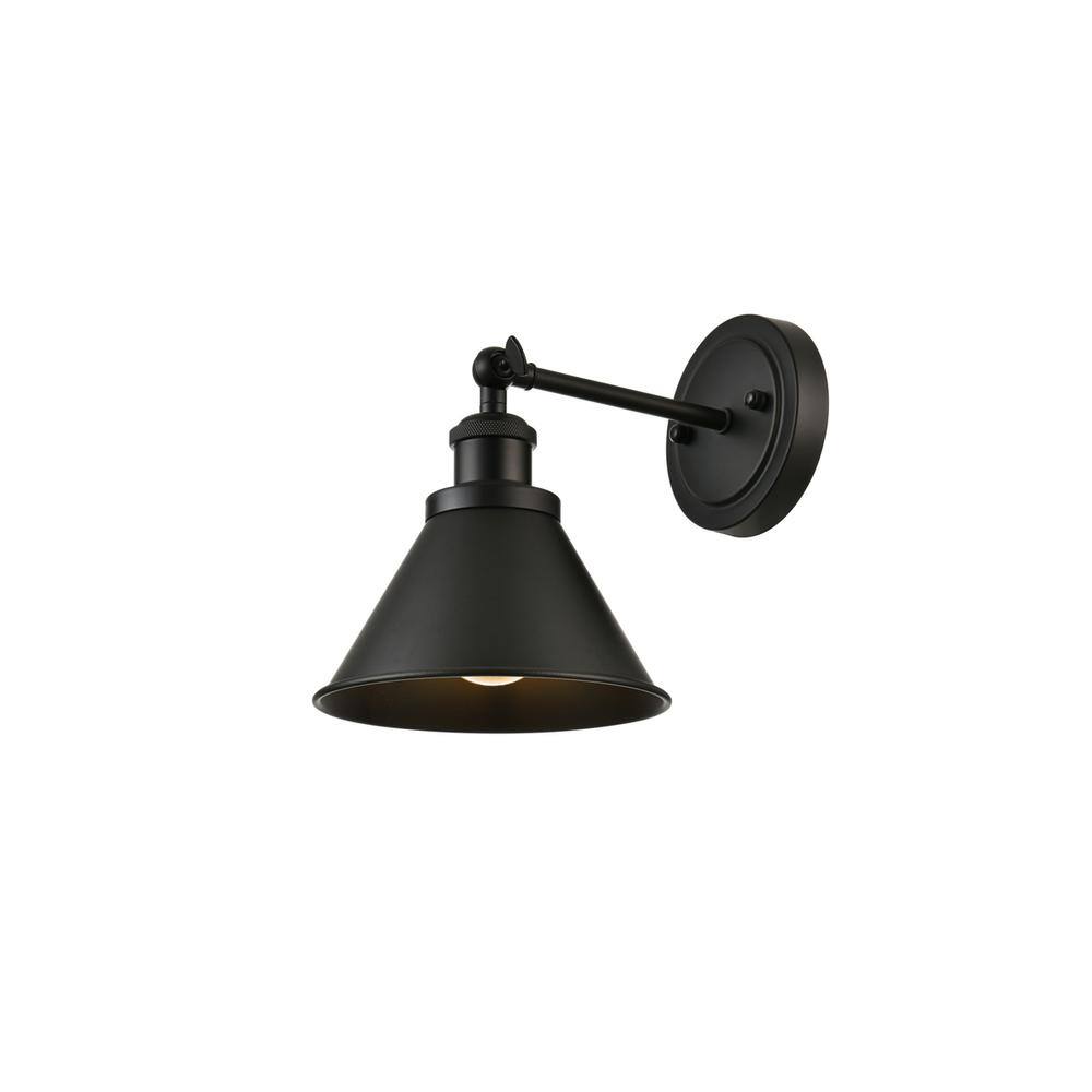 Back. Living District - Bentley 1 light Black Bath Sconce - Black.
