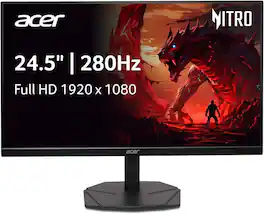 Acer - Refurbished Excellent - Nitro KG251Q Z1biip 24.6" Full HD (1920 x 1080) 280Hz Gaming Monitor - Black