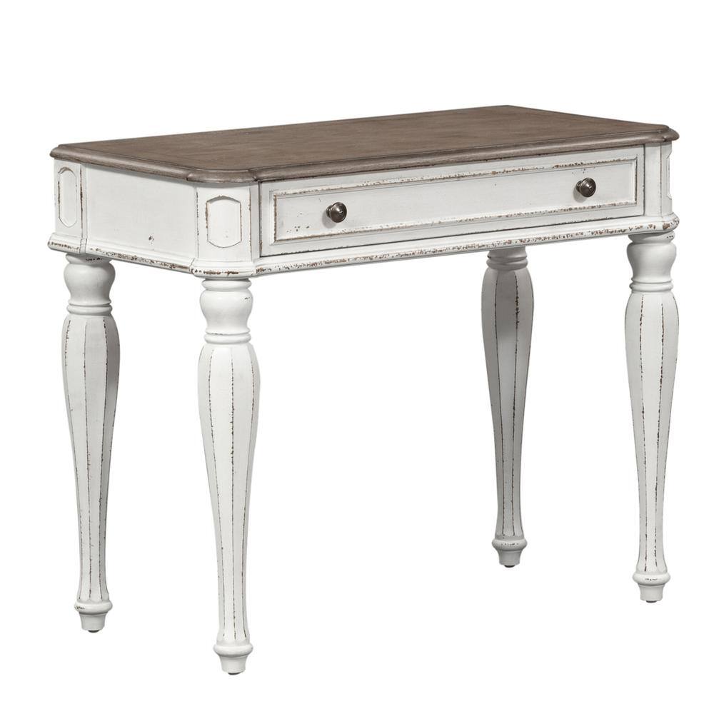 Alt View 1. Liberty Furniture Industries - Magnolia Manor Accent Vanity Desk/Night Stand in Antique White - White.