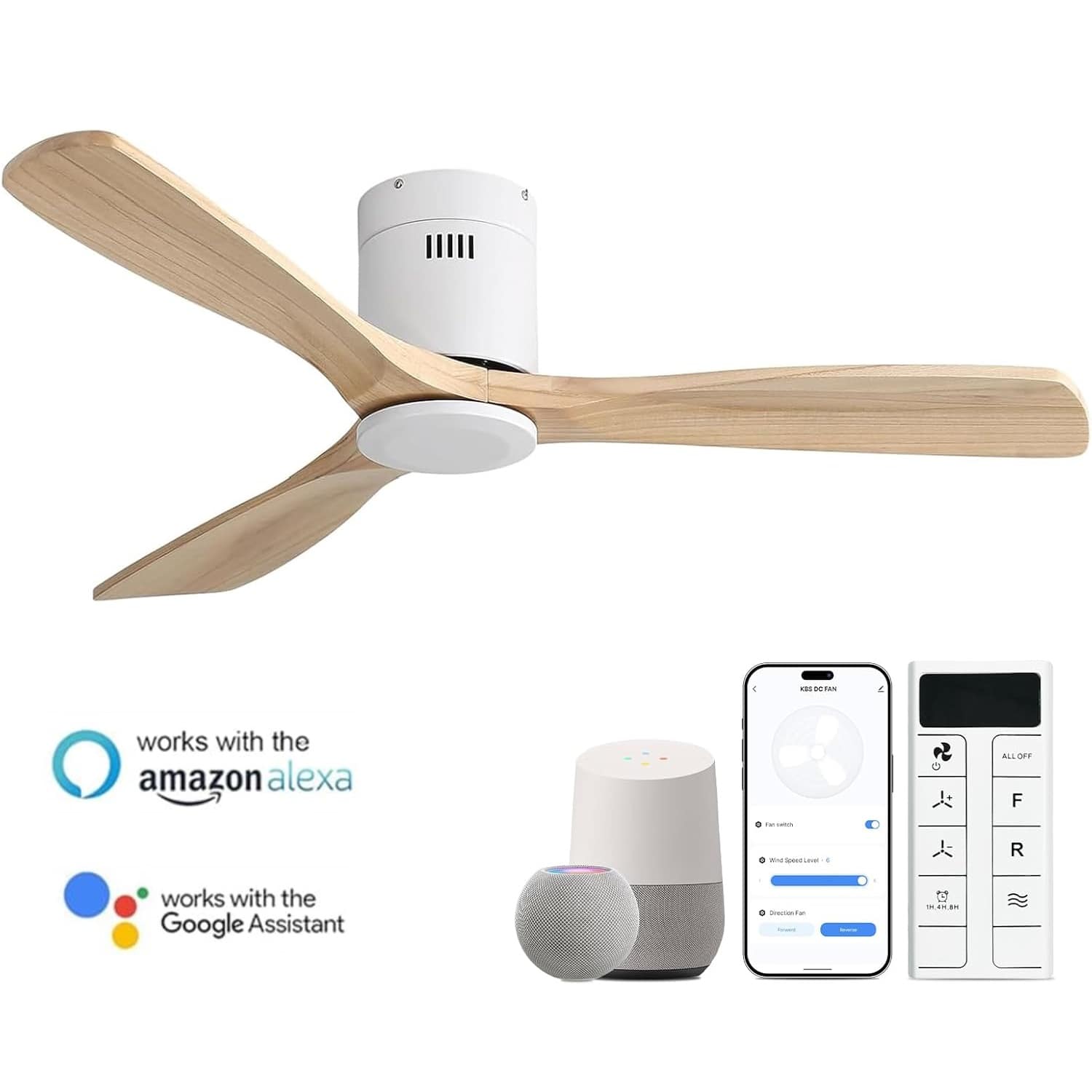 I Ss DEHAN - works with the Amazon Alexa  
ALs DFT F - 1 - - - - R works with the Google Assistant - -- | - +.