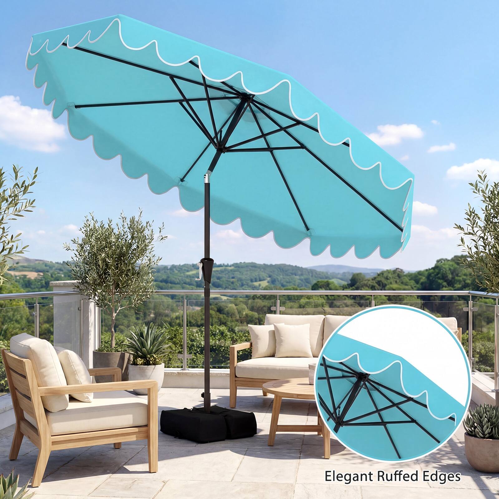 Elegant Ruffled Edges