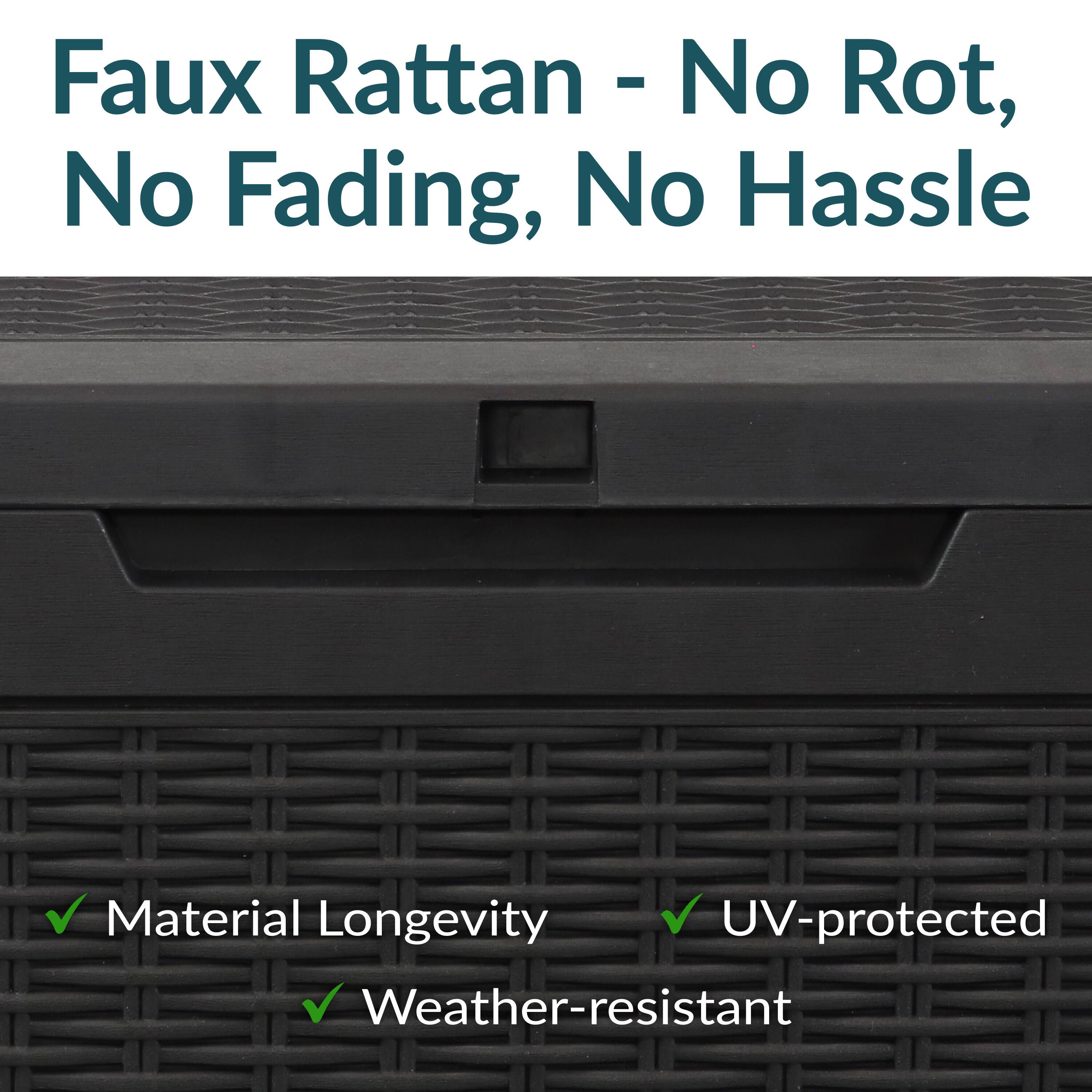 Faux Rattan - No Rot, No Fading, No Hassle

- Material Longevity
- UV-protected
- Weather-resistant