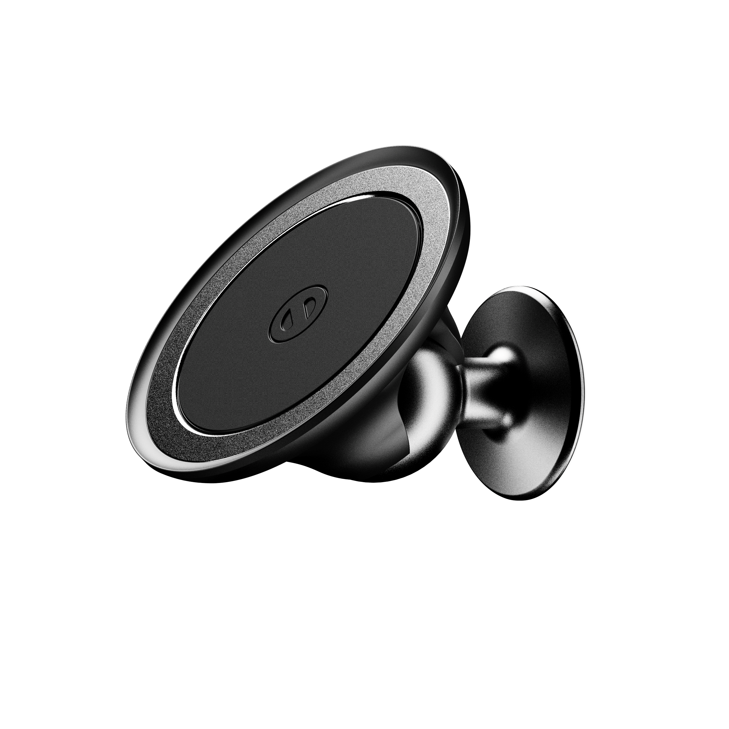 Front. OhSnap - Snap Car- Magentic Car Mount - Black.