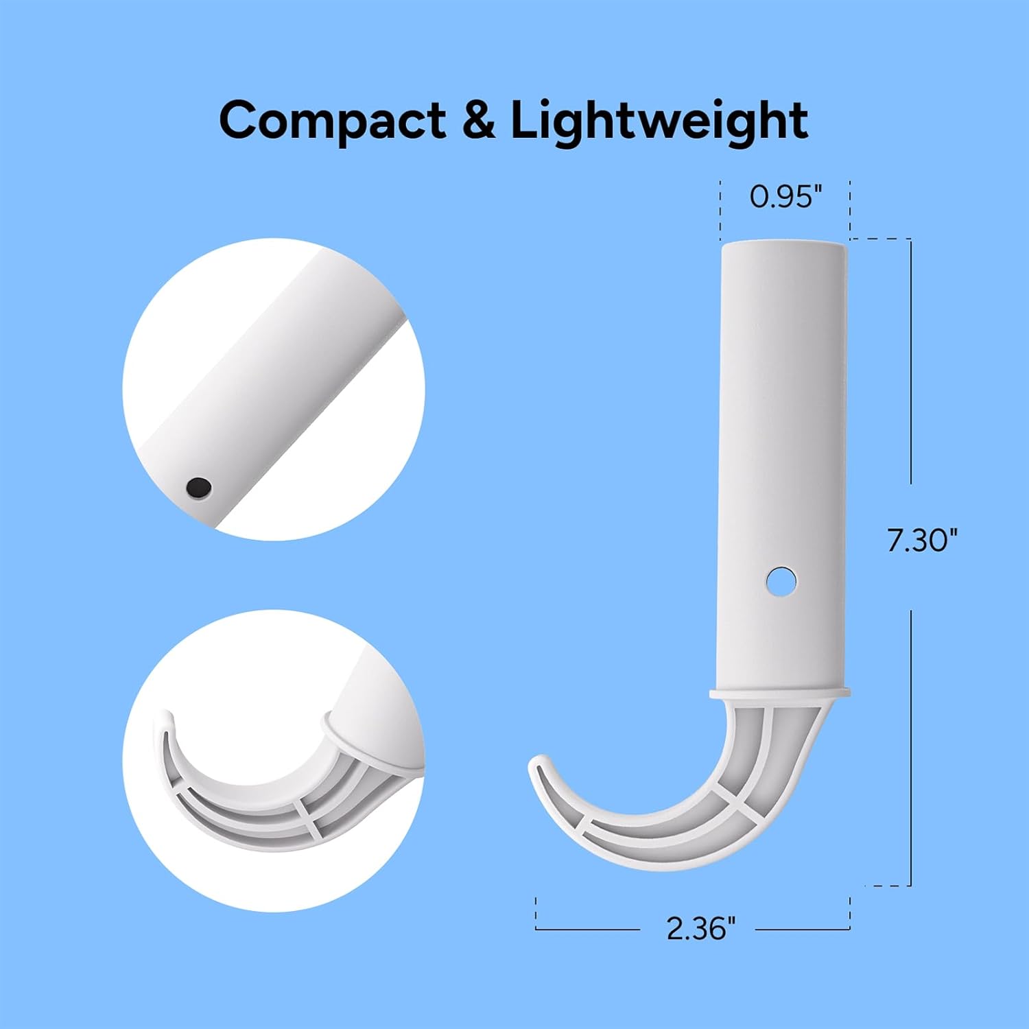 Compact & Lightweight  
0.95" x 7.30" x 2.36"