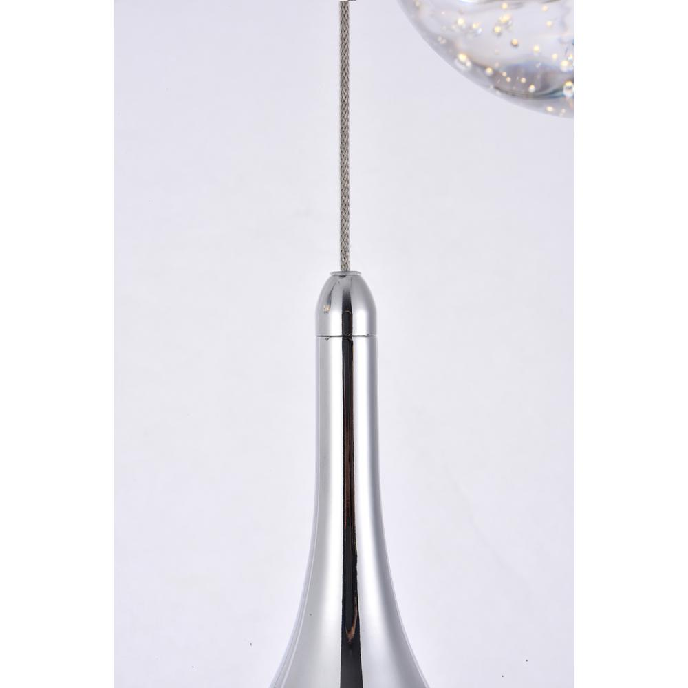 Alt View 2. Elegant Lighting - Amherst Collection LED 3-light chandelier 12in x 9in chrome finish - Chrome.