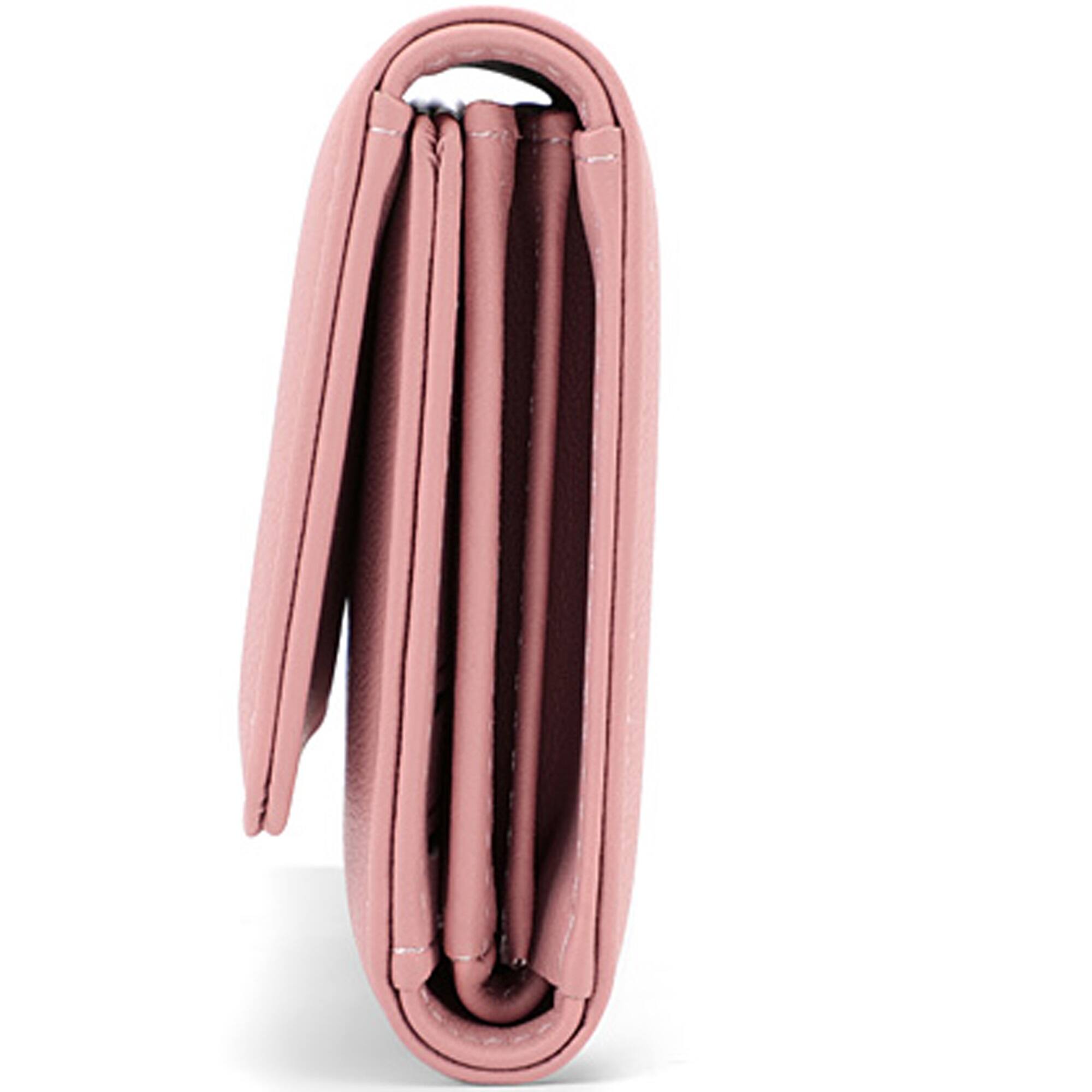 Angle. Champs - Iconic Collection Expandable Trifold Wallet - Pink.