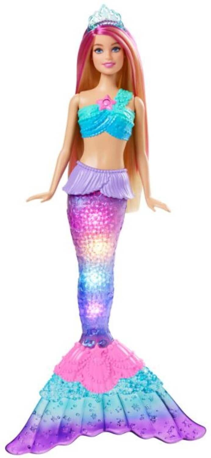 Mattel - Barbie Dreamtopia Twinkle Lights Mermaid, Blonde with Pink Streaks - COLLECTABLES - Multicolor