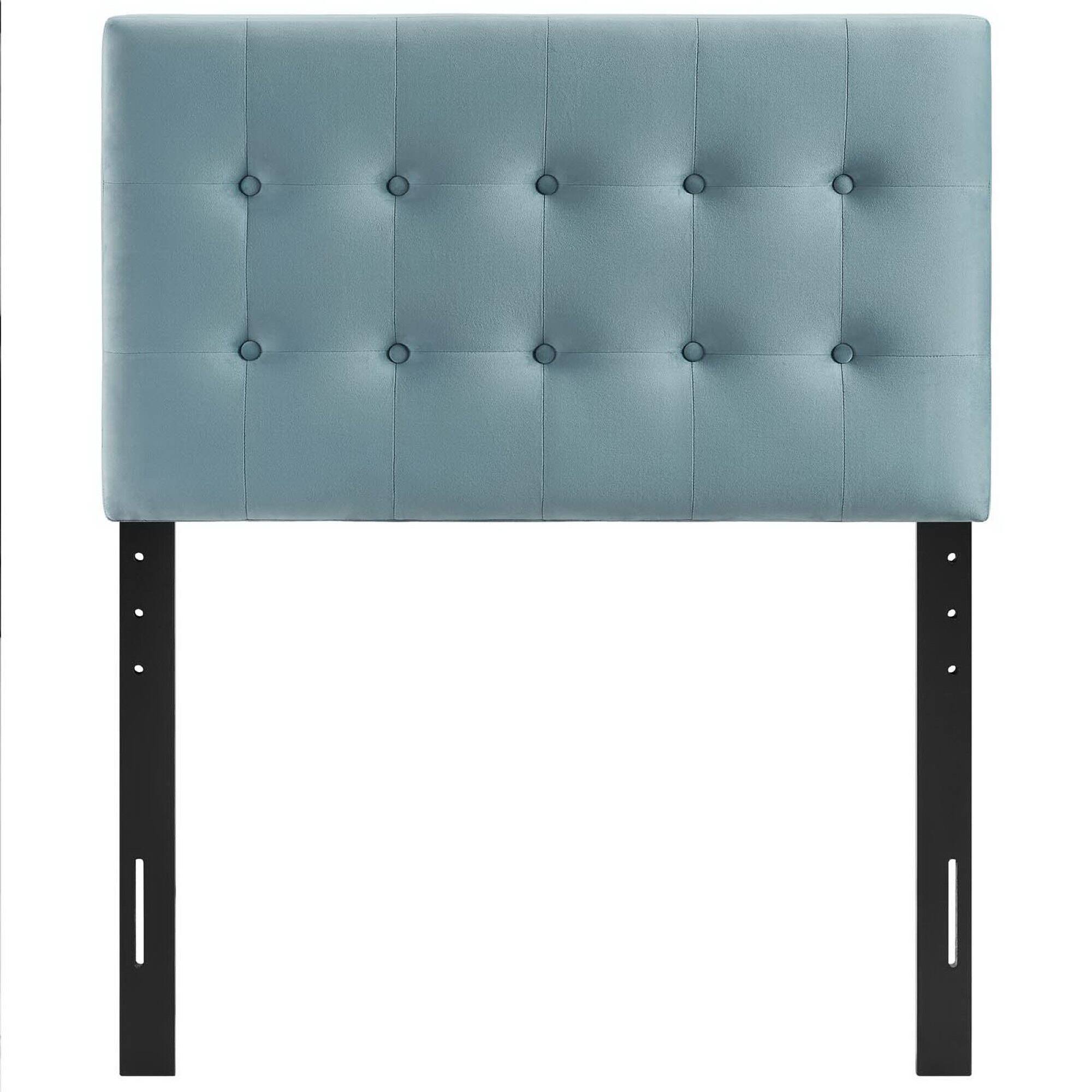 Alt View 1. Modway - Emily Biscuit Tufted Performance Velvet Twin Headboard by Modway - Blue.