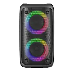 Front. iQ Sound - 2 x 3" High Efficiency Speaker with LED Lights & Multi-Connectivity - Black.