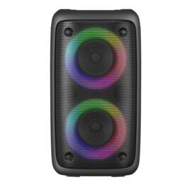 iQ Sound - 2 x 3" High Efficiency Speaker with LED Lights & Multi-Connectivity - Black