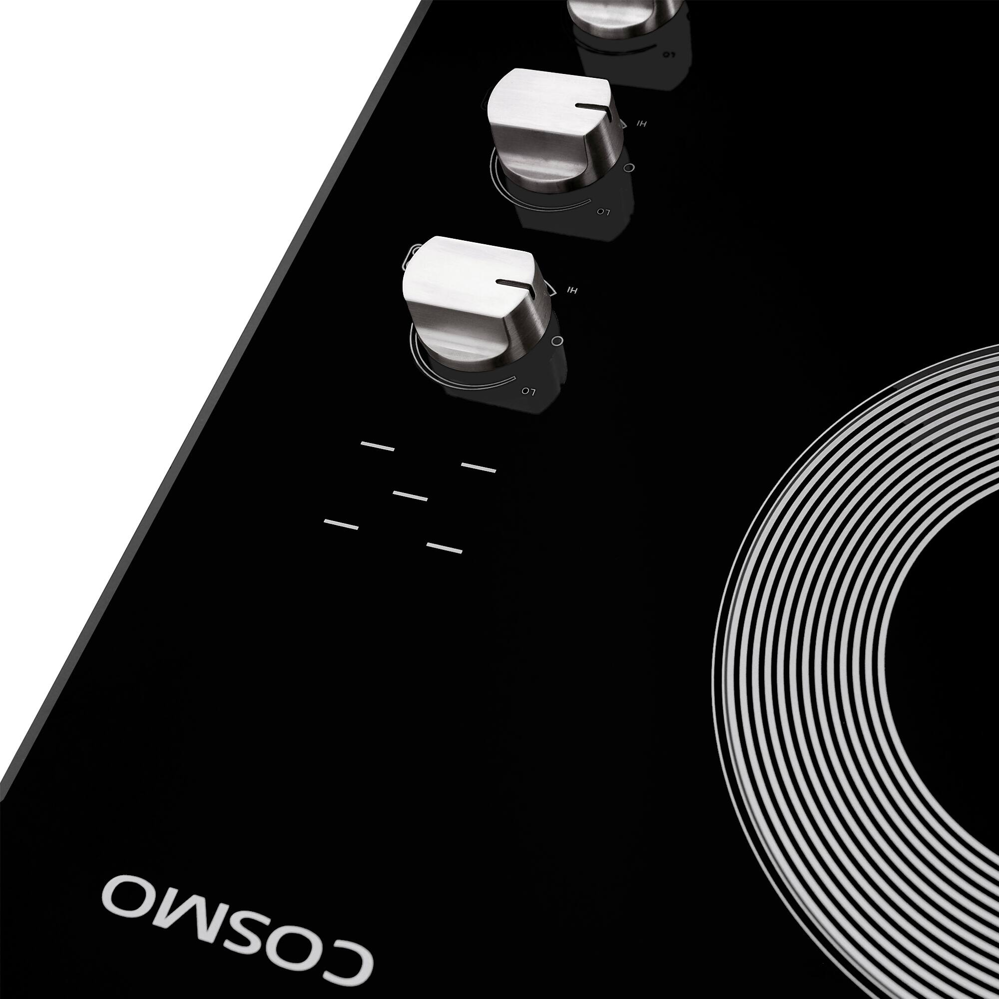 Alt View 3. COSMO - COS-365ECC 36 in. Electric Ceramic Glass Cooktop with 5 Burners, Hot Surface Indicator Light and Control Knobs - Black.