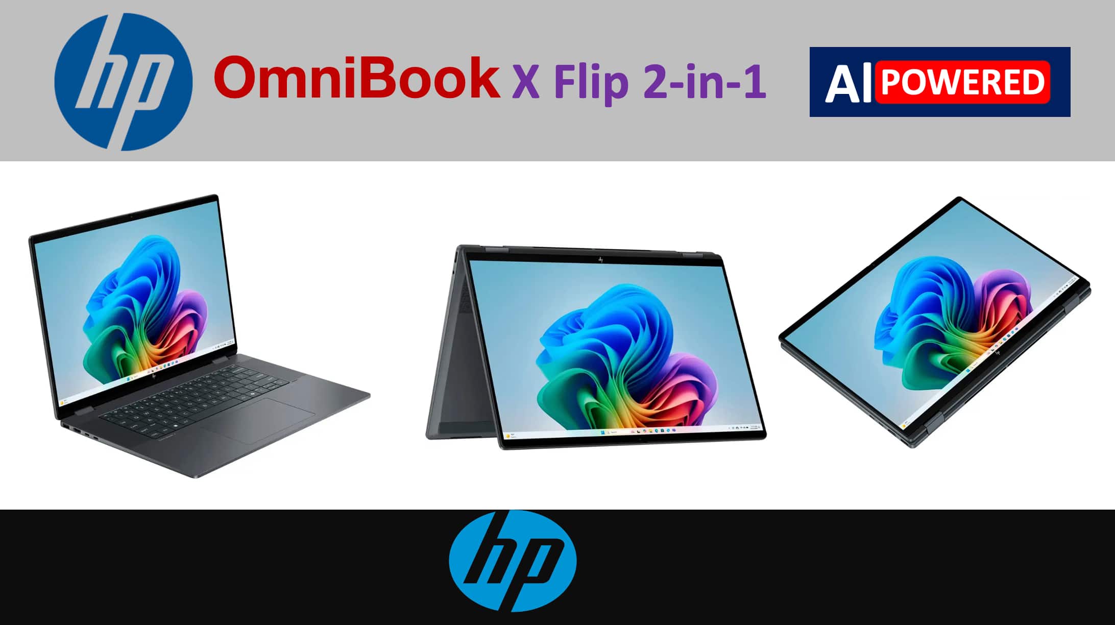 HP Upgraded OmniBook X Flip 2 in 1 2 in 1 Laptop 16.0 WUXGA (Intel