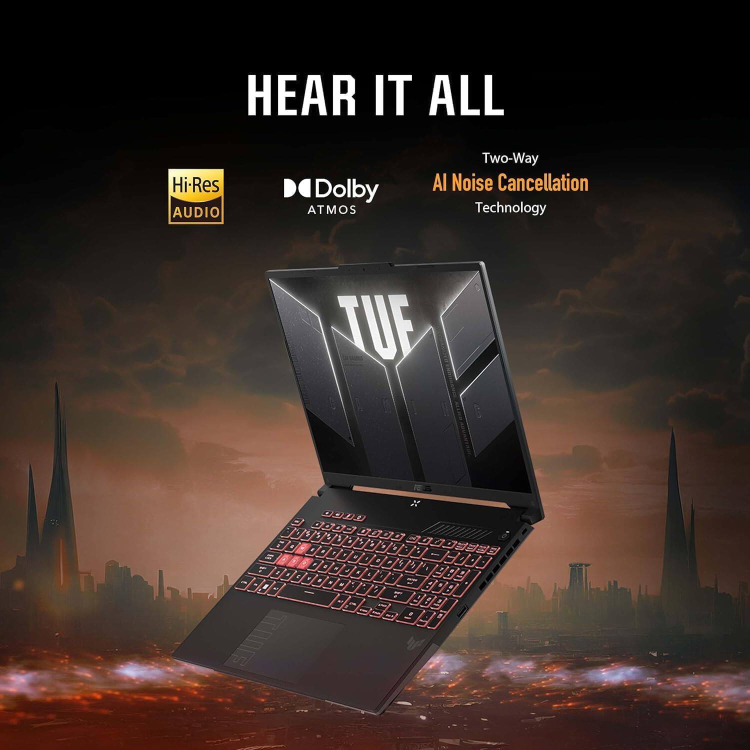 HEAR IT ALL  
Hi-Res AUDIO  
Dolby ATMOS  
Two-Way  
AI Noise Cancellation Technology