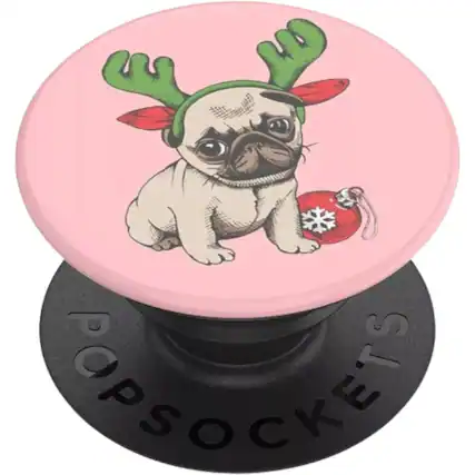 Front. Stock Preferred - PopSockets PopGrip - Happy Holiday (Festive Theme).