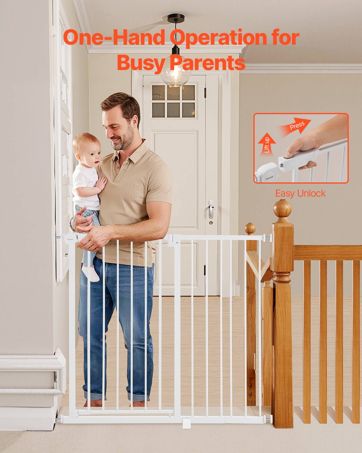 One-Hand Operation for Busy Parents

Easy Unlock