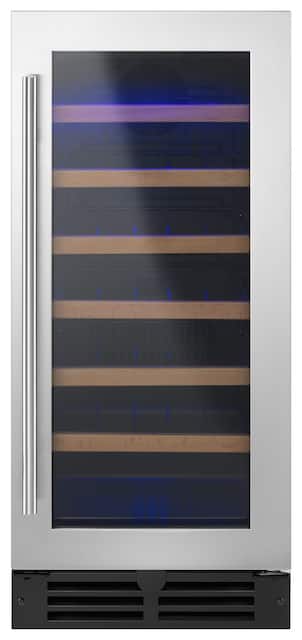 Whirlpool 34 Bottle Built In Wine Cooler Black On Stainless Steel Wuw35x15ds Best Buy