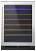 Whirlpool - 54-Bottle Built-In Wine Cooler - Black Stainless Steel - Front_Zoom
