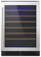 Whirlpool - 51-Bottle Built-In Wine Cooler - Black-on-Stainless Steel - Front_Standard