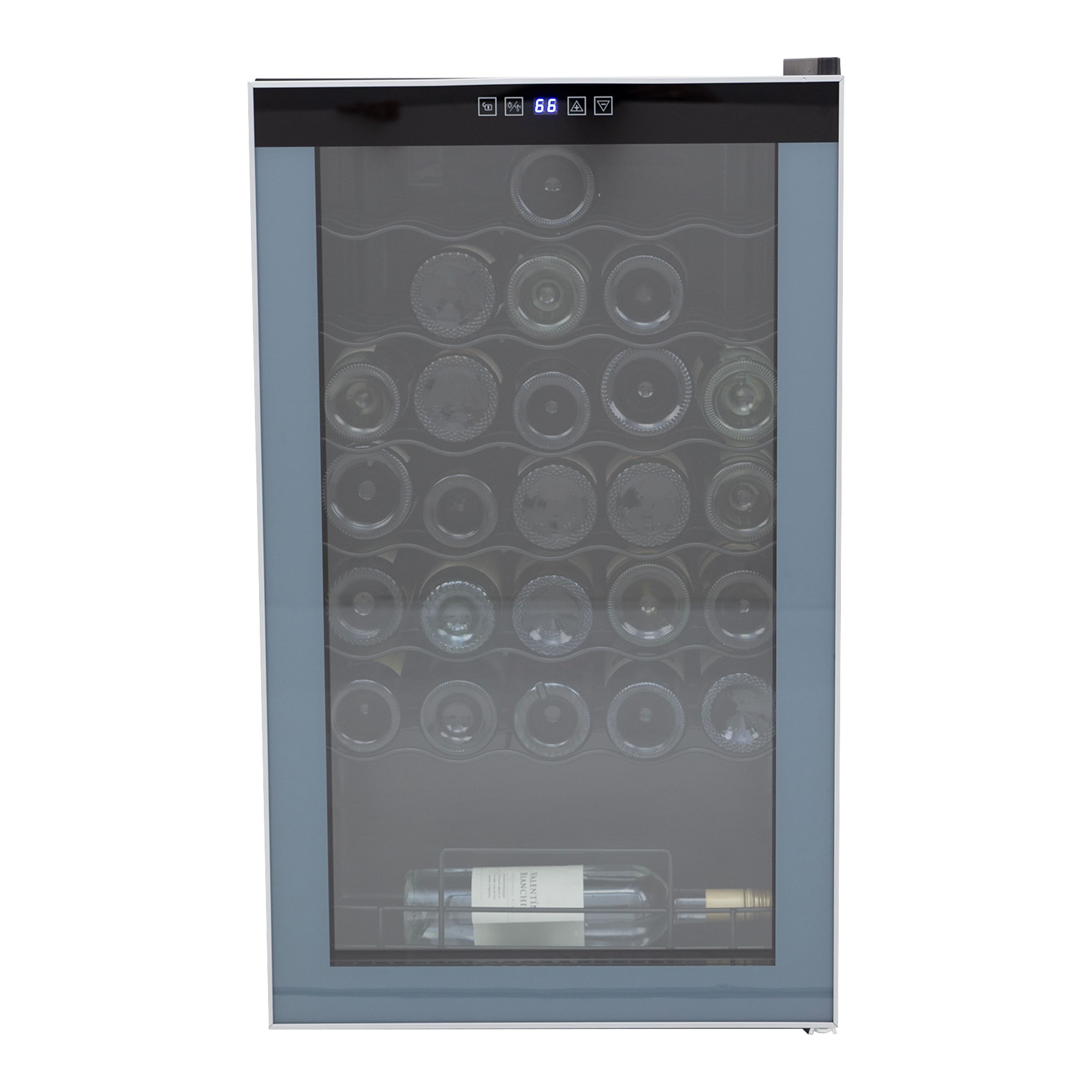 Avanti - 34 Bottle Wine Cooler - Steel/Black