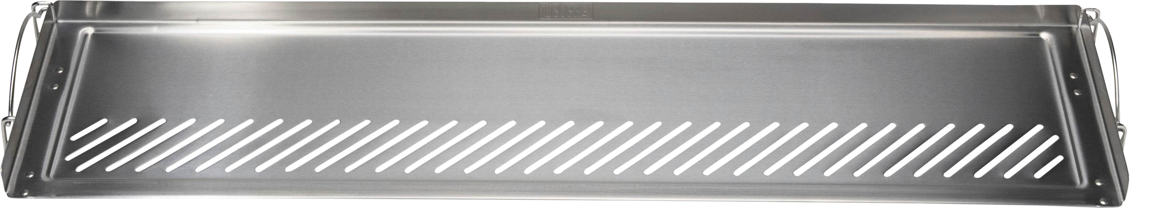 Front. Weber - Dual-Level Warming Rack works with 30" Slate Griddle - Silver.