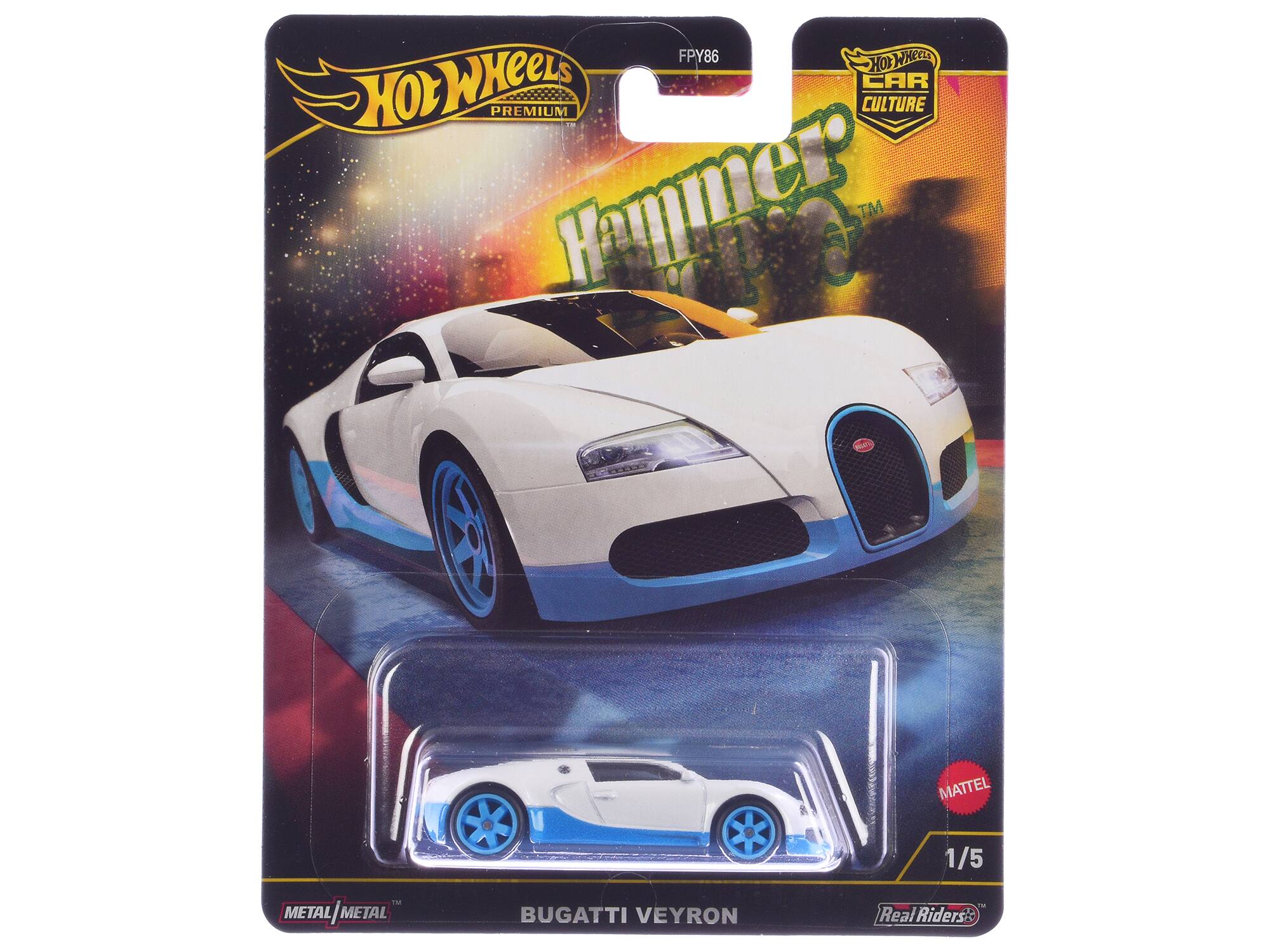 FPY86 Hot Wheels Premium Car Culture Hammer TA TM Mattel 1/5 TM Metal Metal / Metal Bugatti Veyron - Real Riders