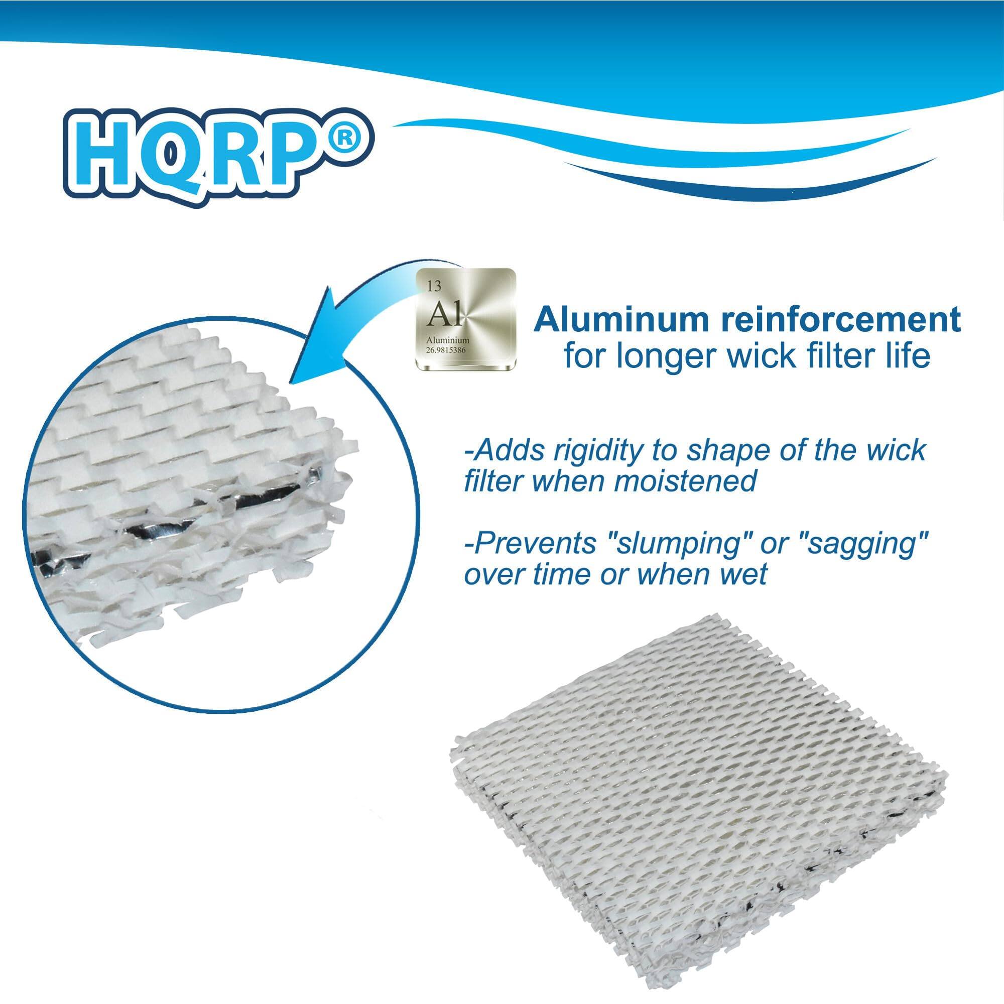 HQRP 13 Al Aluminum reinforcement for longer wick filter life  
- Adds rigidity to shape of the wick filter when moistened  
- Prevents "slumping" or "sagging" over time or when wet