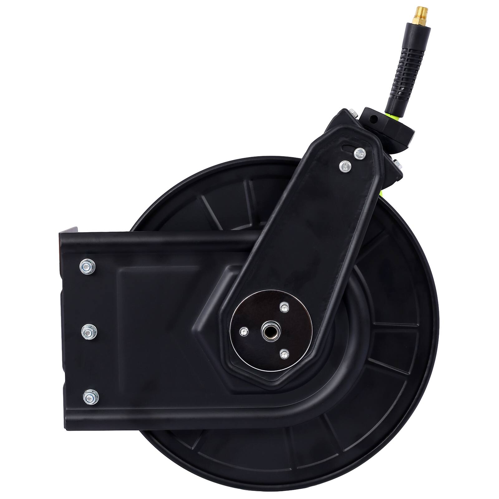 Alt View 1. LOVMOR - 3 8 in x 50 Ft Retractable Auto Rewind Air Hose Reel Industrial Rubber 300 PSI.