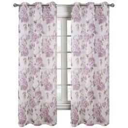 RT Designers Collection - Ellie Doily Grommet Light Filtering Window Curtain Panel for Bedroom 54" x 95" - Lilac
