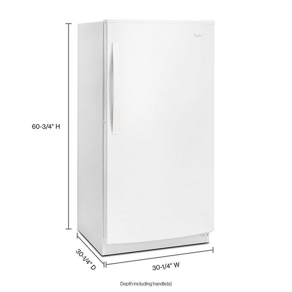Alt View 3. Whirlpool - 15.7 Cu. Ft. Frost-Free Upright Freezer - White.