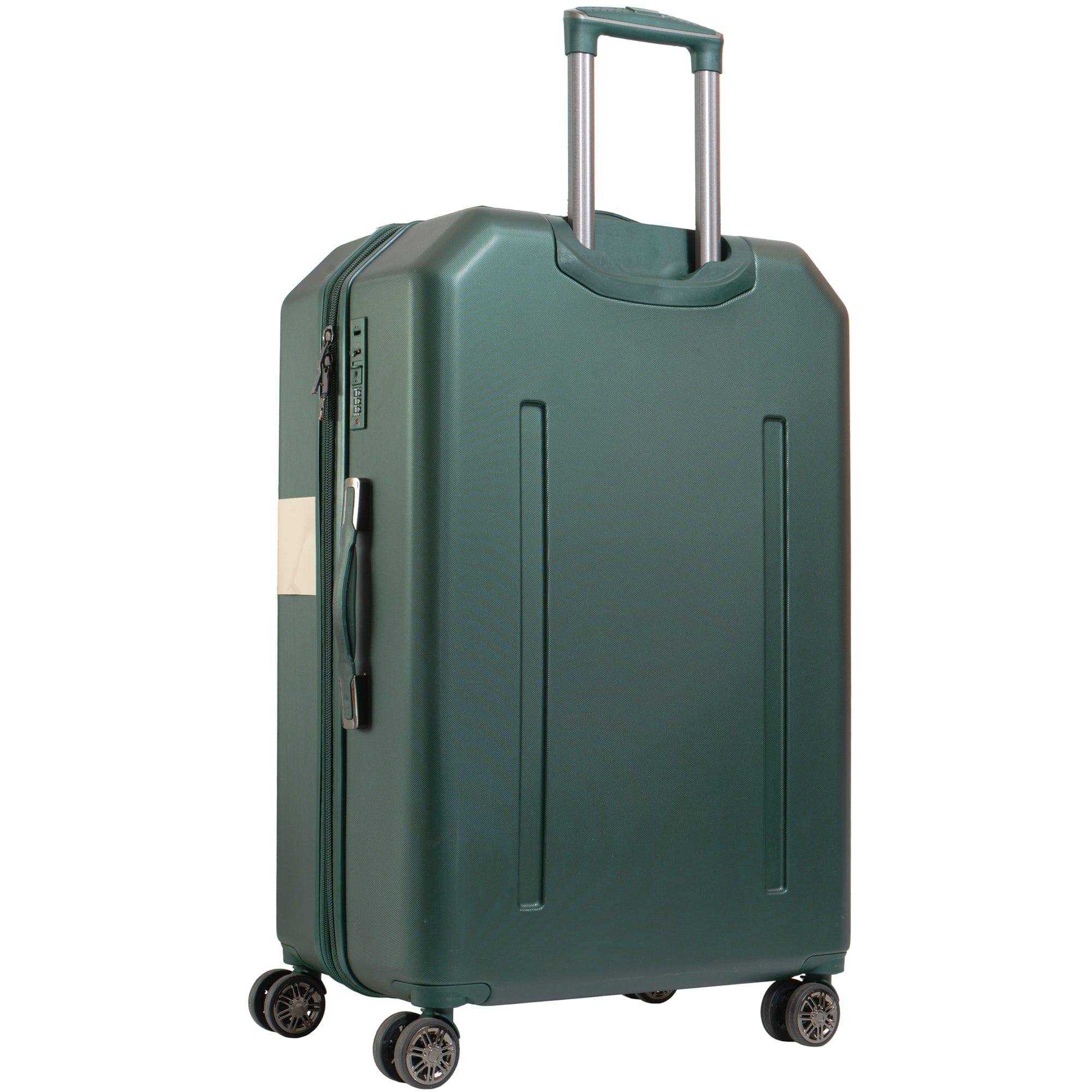 Left. Max Studio - ABS Hard-Side 3-Piece Hexagon Luggage Set - 243-EMERALD.