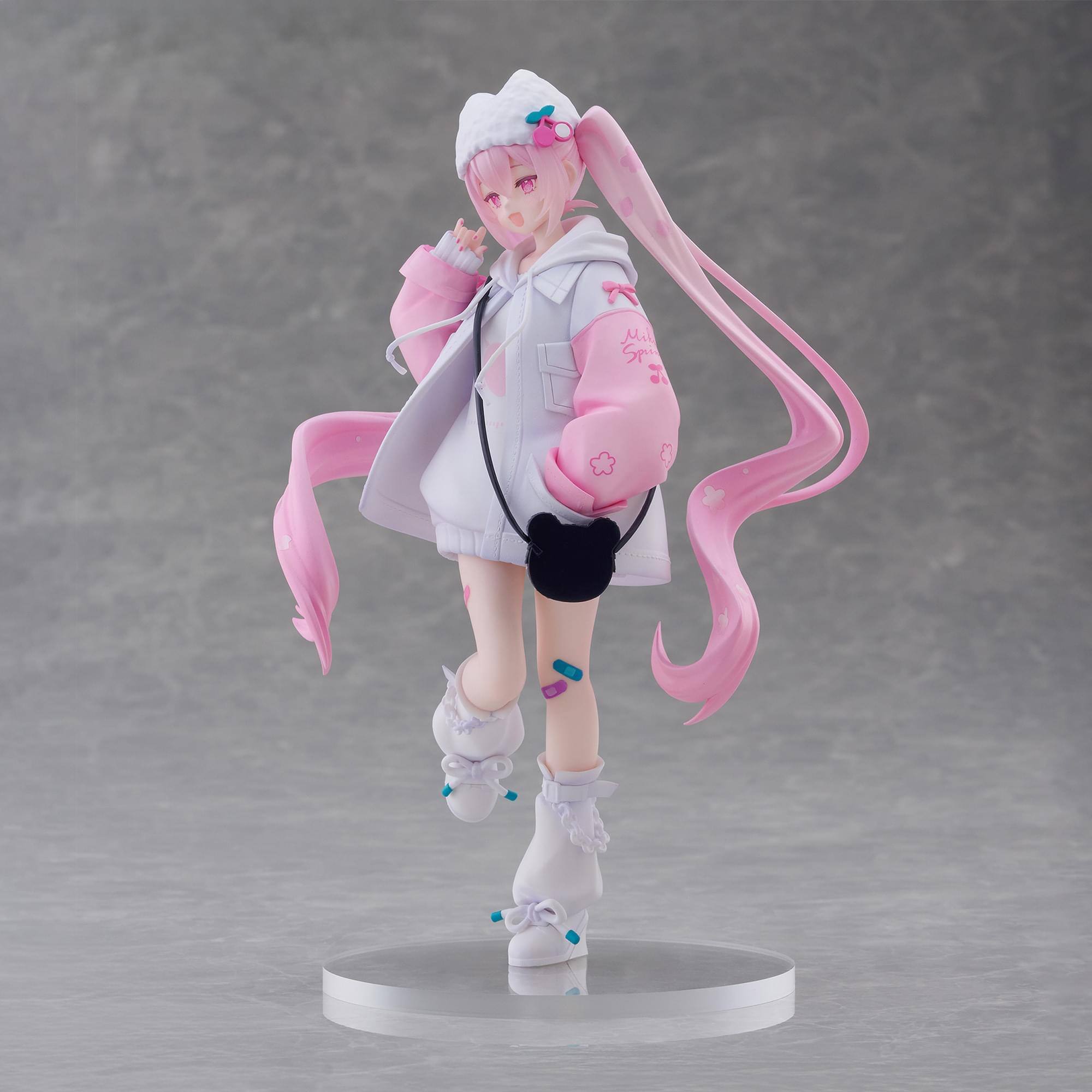 Alt View 1. Little Buddy - Hatsune Miku Tenitol Petit Sakura Miku (Cool Style) 7.5-Inch FuRyu Figure - White.