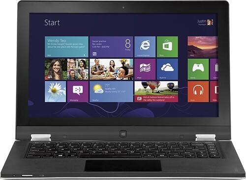 Front Standard. Lenovo - Yoga Ultrabook Convertible 13.3" Touch-Screen Laptop - 8GB Memory - 128GB Solid State Drive - Silver Gray.