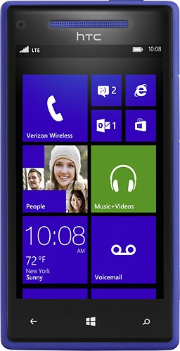 vereist vieren Jood Best Buy: HTC Windows Phone 8X 4G Cell Phone Blue (Verizon Wireless)  HTC6990LVW