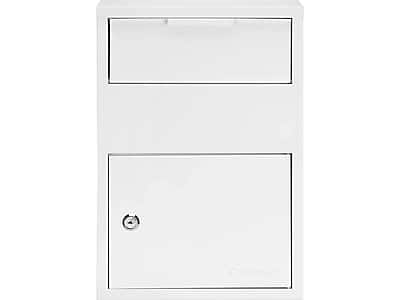 Barska - Large Locking Wall-Mounted Drop Box, (CB13956) - White