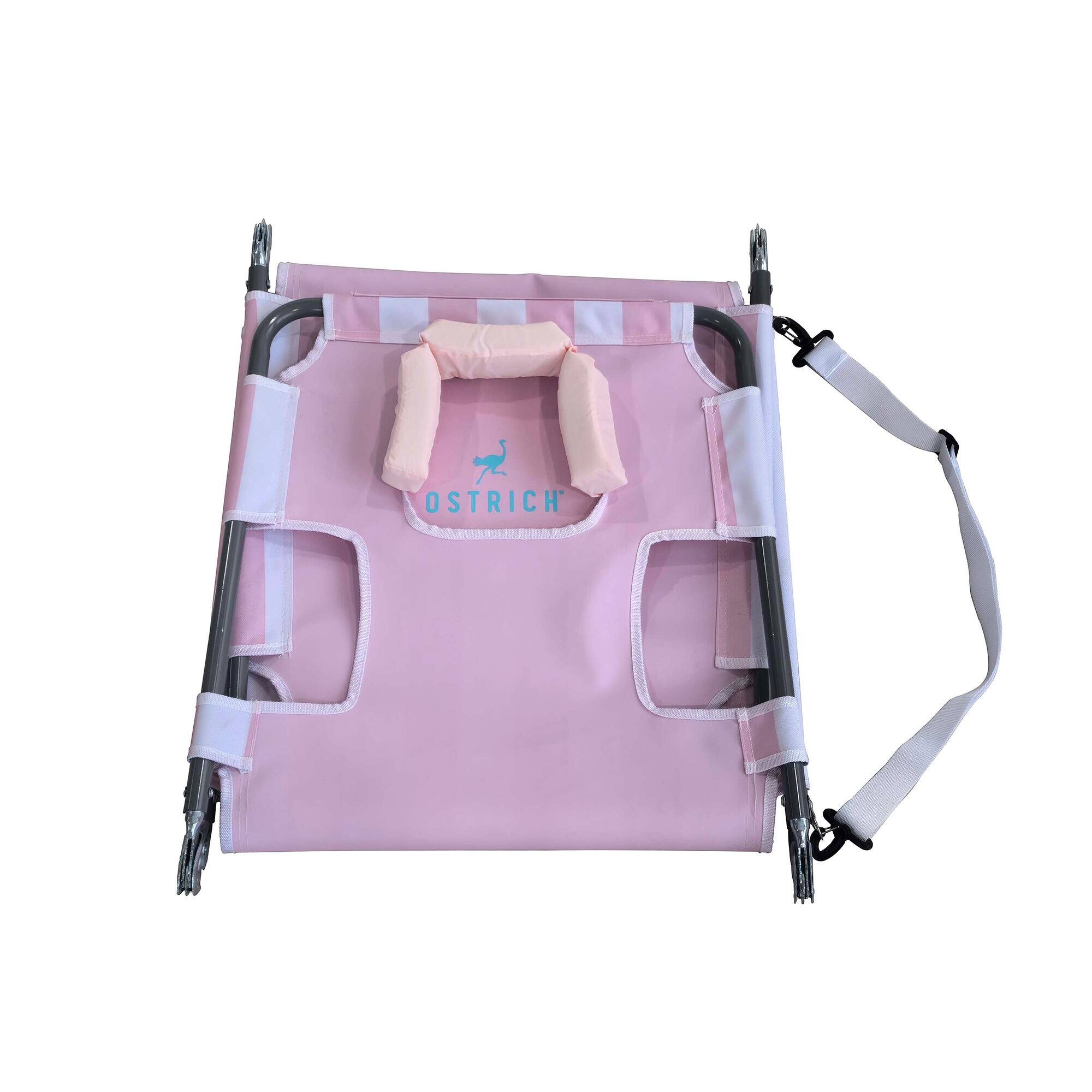 Alt View 4. Ostrich - Ostrich The Original Chaise Lounge,Facedown Beach Pool Tanning Chair Pink Stripe - Pink Stripe.