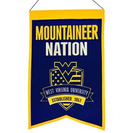 Winning Streak Sports - West Virginia - High Quality Embroidered Banner Flag - Established 1867 - Multi