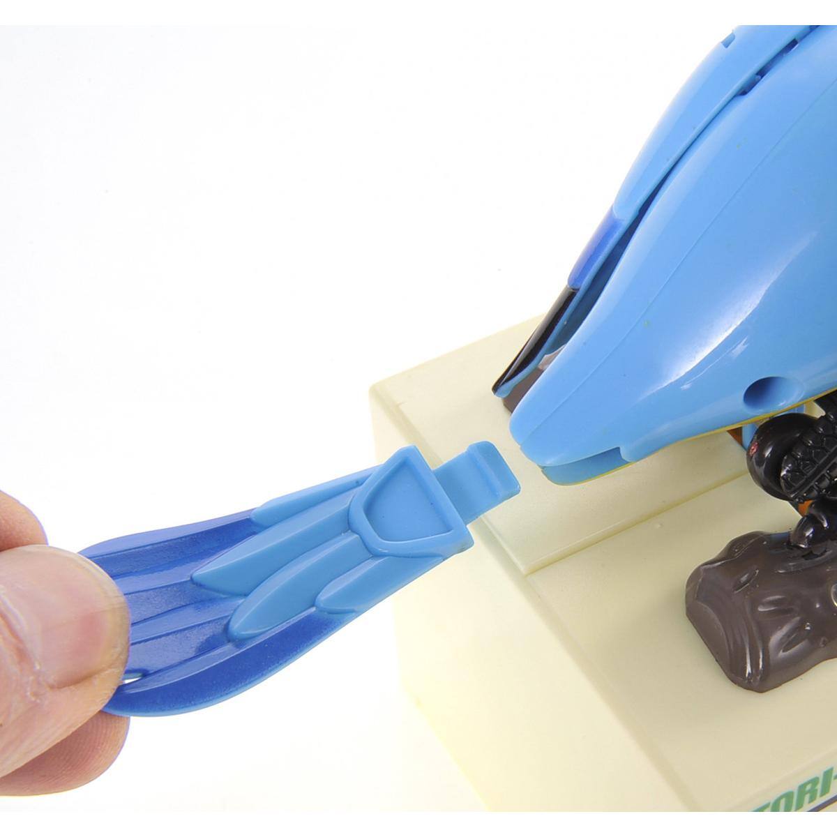 Alt View 1. JuzToys - Parrot Coin Bank Box, Electric Money Box for Kids, Parrot Shape Money Saving Box Electronic Piggy Bank Robotic Toy, Blue - Blue.