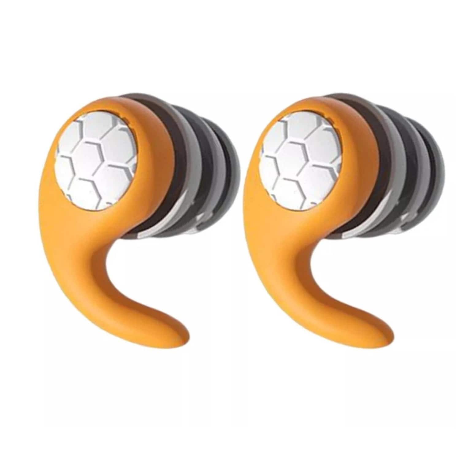 Front. Stock Preferred - Silicone Noise Cancelling Waterproof Earplugs Orange - Orange.