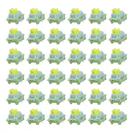Unique Bargains - 36pcs Keyboard Switches (3-Pin 35gf) Dustproof Pre-Lubed Tactile Linear Switch Replacement for MX Mechanical Keyboard - Light Blue