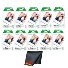 Fujifilm - Instax Mini Instant Camera Film (200 Exposure) + Cleaning Cloth