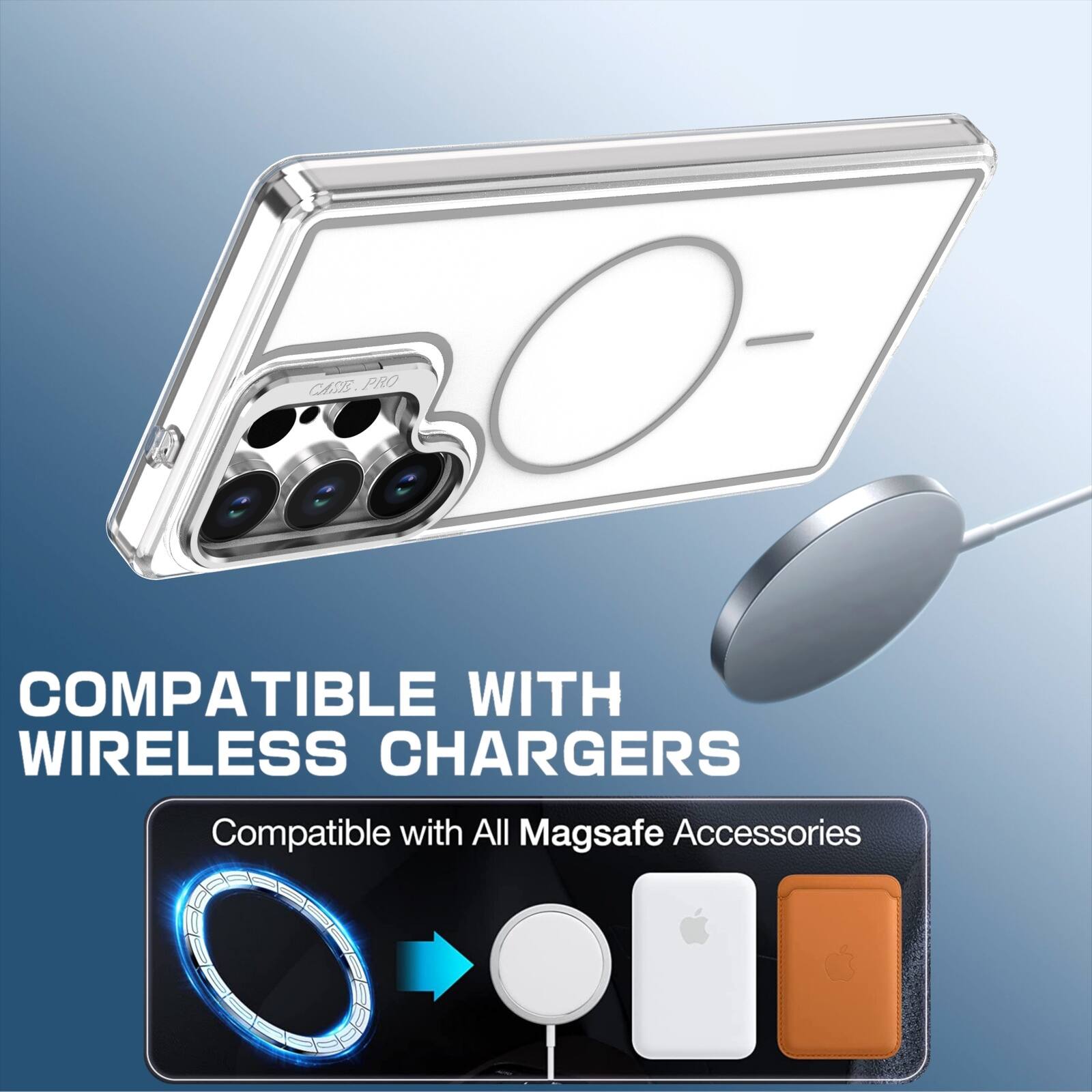 CASE PRO COMPATIBLE WITH WIRELESS CHARGERS  
Compatible with All Magsafe Accessories
