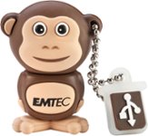 Front Standard. EMTEC - Animals on Safari Monkey 4GB USB 2.0 Flash Drive.
