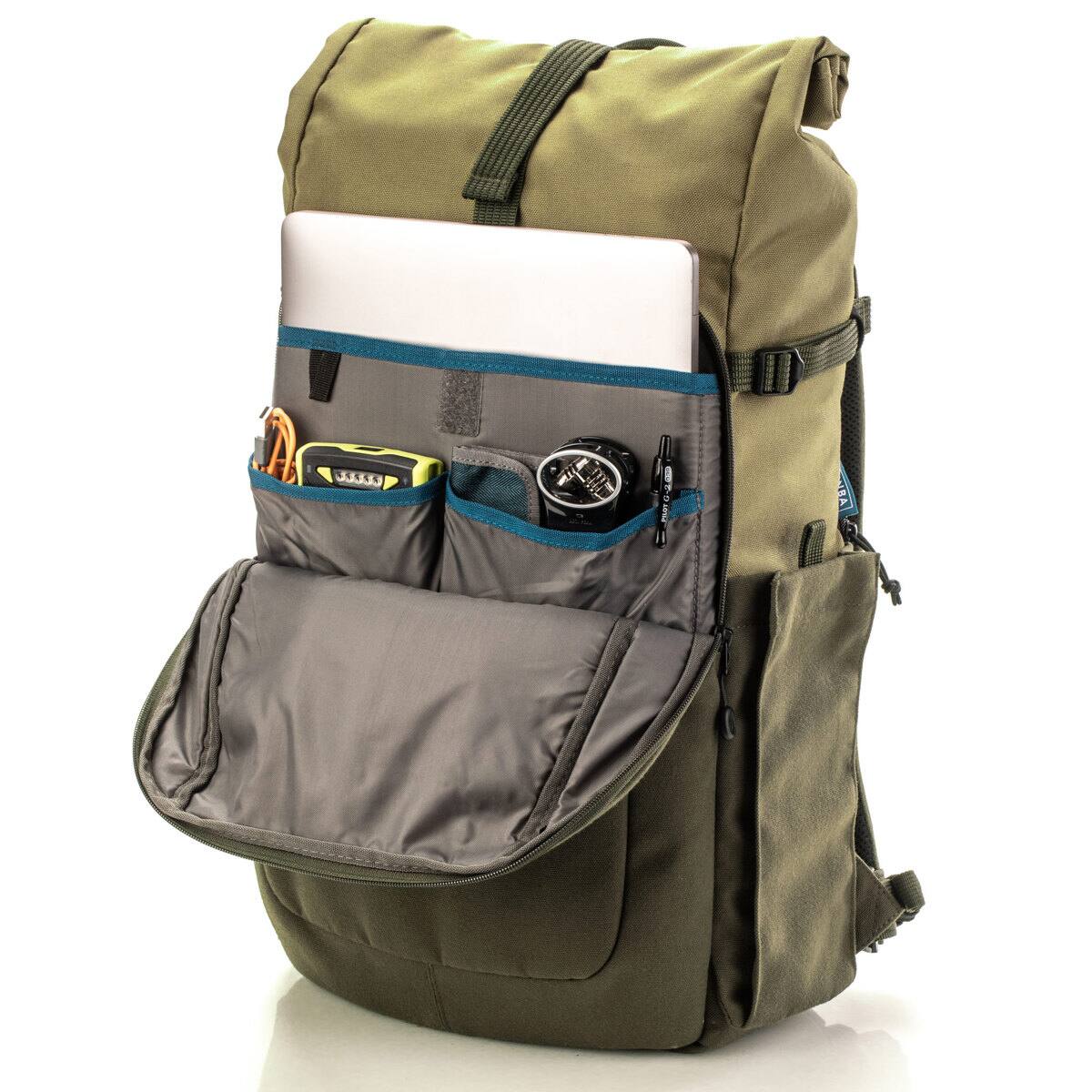 Alt View 3. Tenba - Tenba Fulton V2 16L Backpack for Mirrorless or DSLR Camera with 5-7 Lenses and 16" Laptop, Tan/Olive.