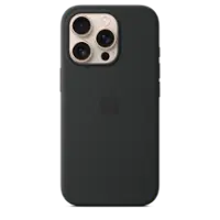 Apple - iPhone 16 Pro Silicone Case with MagSafe - Black - Front_Zoom