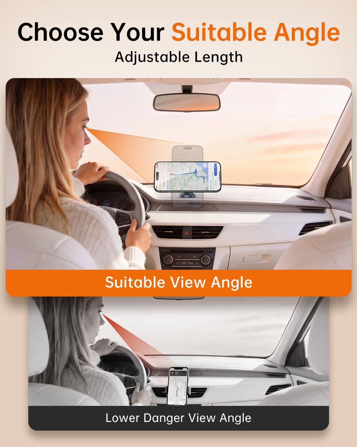 Choose Your Suitable Angle  
Adjustable Length  

Suitable View Angle  

Lower Danger View Angle
