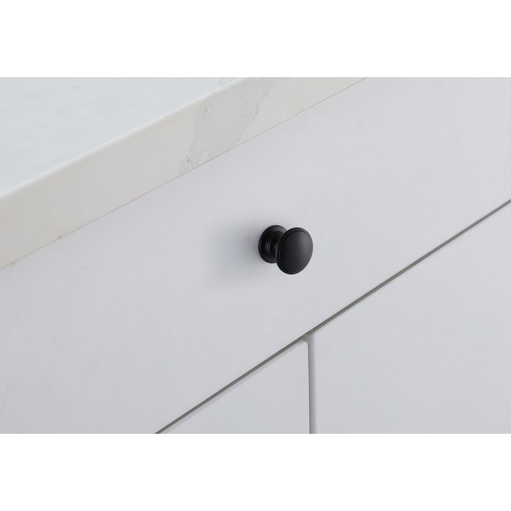 Alt View 1. Elegant Decor - Kaid 1.2" Diameter Matte Black Mushroom Knob Multipack (Set of 10) - Matte Black.