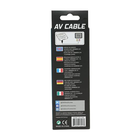 AV CABLE

- K DUANCE BETWEEN YOU GINISIS 2/3 AND YOUR JOHNO ANY 2/2 JOHND
- (A CONSOLA CENESTS 2/3 VIL VANDO DE COVERO RACIONA OR GENISIS 2/3
- NUCASHIE LA DISTANCE VOTER GENESTS 2/3
- QUELLE GOVESIS 2/3
- 2/3
- JOVAD KOMPATBLON GENESTS 2/3 INOWIN DENAGATIALA GOVERSIS 2/3
- GENESIS 2/3

CE MADE IN CHINA

Model: 05-2185